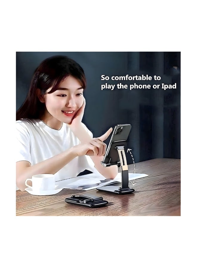 ستاند موبايل وتابلت قابل للتعديل بزاوية متعددة – حامل مكتب ثابت للموبايل والآيباد – تصميم قابل للطي وخامة متينة - Image 3